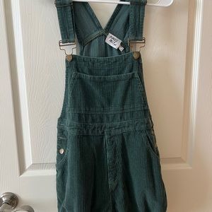 Princess Polly Green Corduroy Overalls